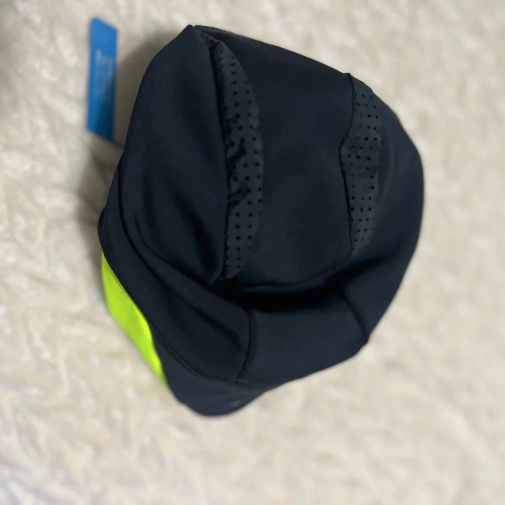 Brooks Women’s Vapor Dry 2 Racer Running Cap Hat Black Neon Yellow L/XL NWT